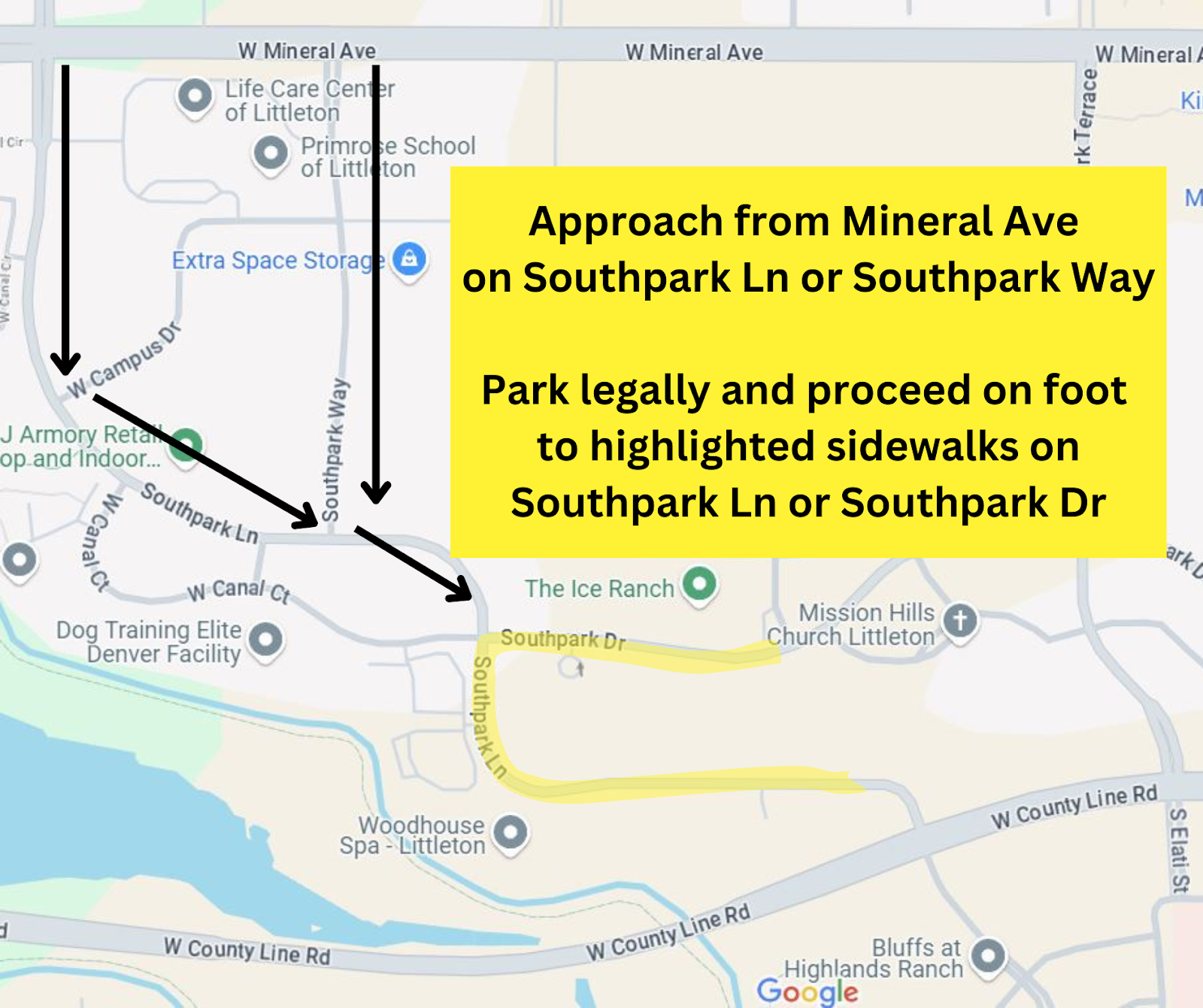 Map of procession for funeral 