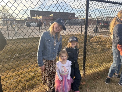 The Little Girls in Police hats